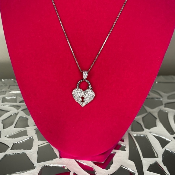 Sterling Silver heart + Key chain - Picture 3 of 4